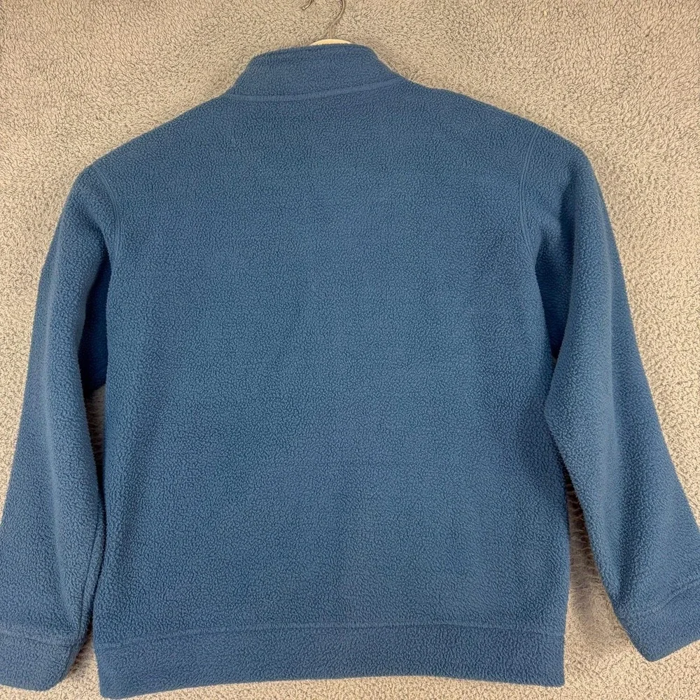 Orvis Fleece Jacket Mens Medium Blue Full Zip Sherpa‎ Pile Pockets Outdoor Logo
